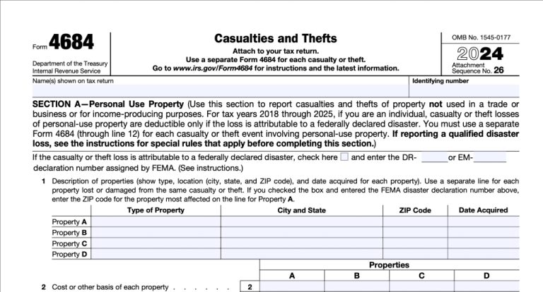 How to Claim a Casualty and Theft Loss Deduction