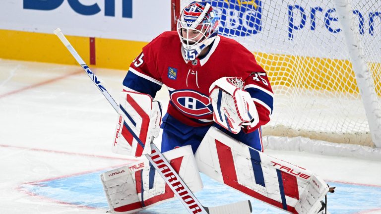 Canadiens’ Montembeault day-to-day, Laine absent from morning skate