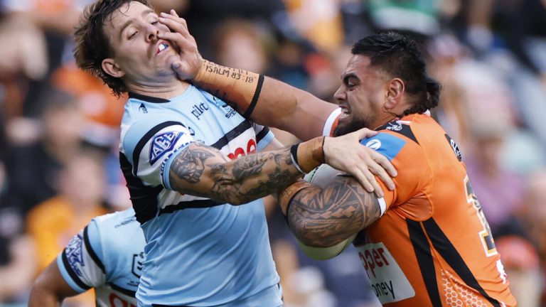 Wild SCENES as Galvin saves Tigers’ skin in golden Sharks upset, Raiders roll Dolphins after Ricky rev-up