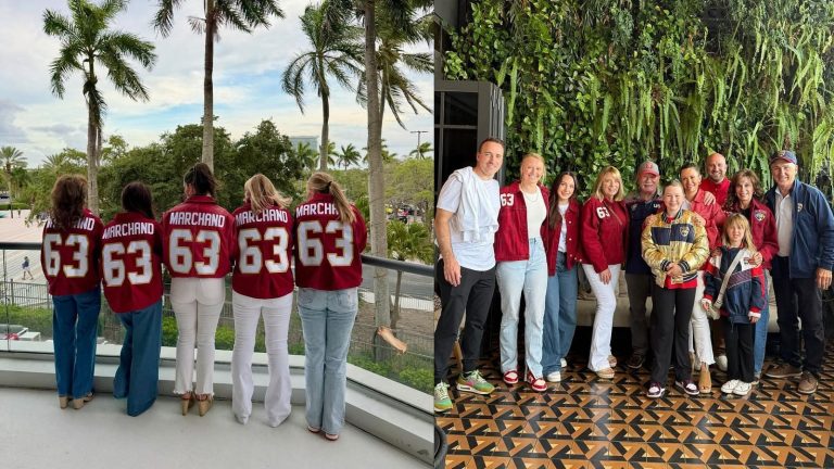 Brad Marchand’s full family gears up in matching Panthers jackets for Game 7 where Florida advance to ECF