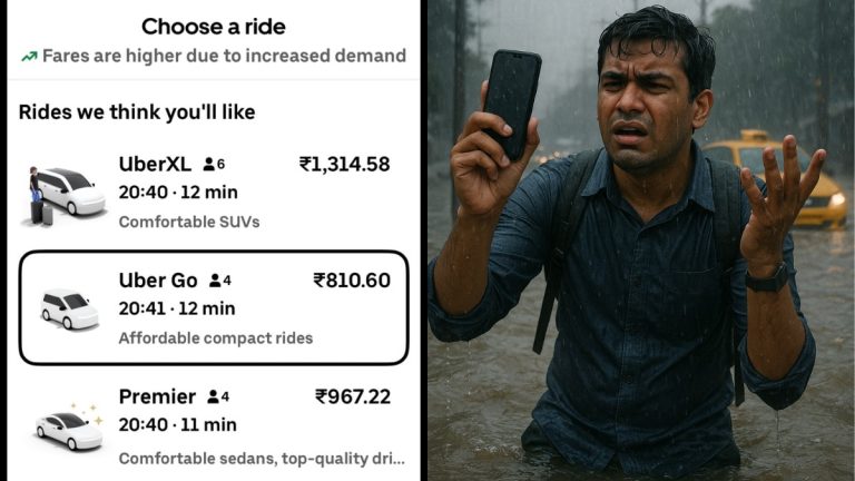 Bengaluru rains: Uber hikes cab prices due to massive traffic snarls, netizens say ‘humanity is lost’