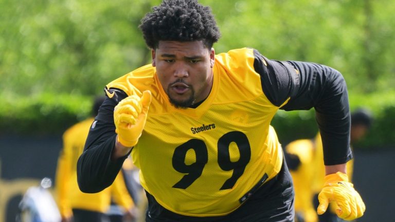 Steelers first-rounder Derrick Harmon balancing joy with grief