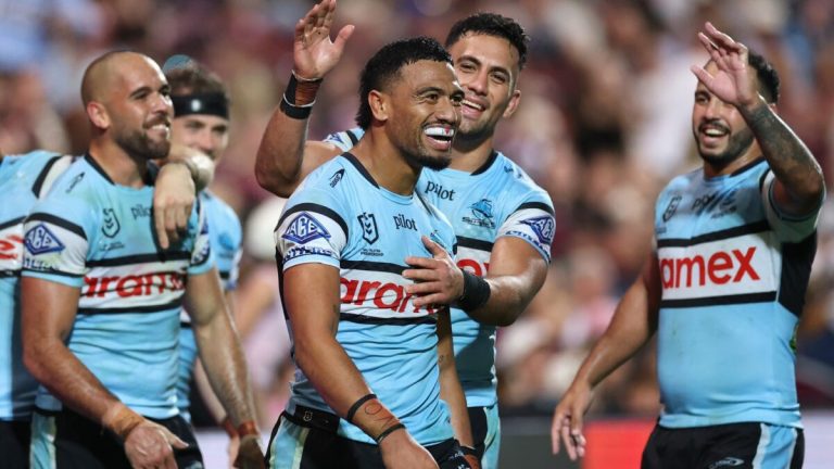 Sharks avoid double-digit hoodoo to roll Manly, Papi bangs down Origin door as Storm thrash Tigers