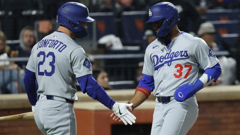 Hernandez sends Dodgers past Mets in 13 innings in wild and rainy NLCS rematch