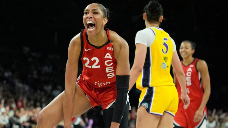 A’ja Wilson scores 35 points to power Aces to victory over Sparks