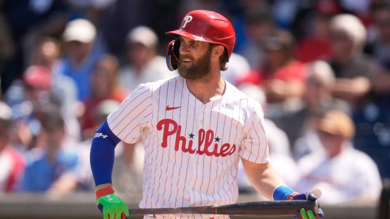Phillies’ Bryce Harper leaves game after getting drilled by fastball