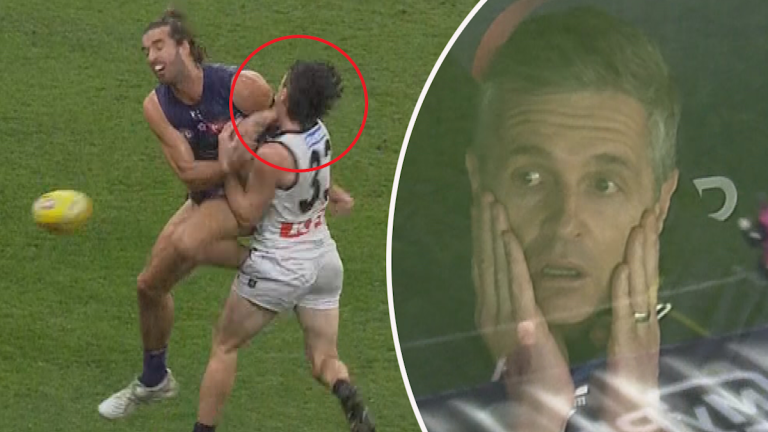 AFL news 2025 | Alex Pearce hit on Darcy Byrne-Jones three game ban; Port Adelaide Power vs Fremantle Dockers result, video, highlights
