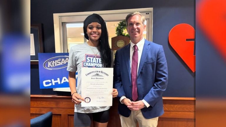 KY Governor Andy Beshear honors and commissions ZaKiyah Johnson as Kentucky Colonel