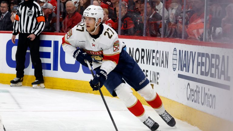 Panthers’ Luostarinen ejected from game after hit on Hurricanes’ Blake