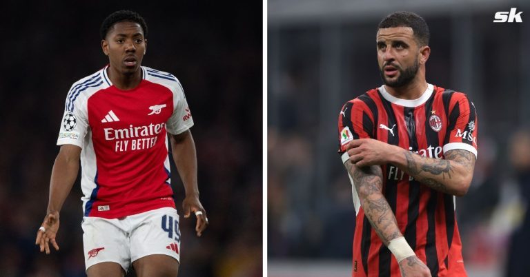 “A good football brain” – Kyle Walker says Arsenal star Myles Lewis-Skelly reminds him of his ex-Tottenham teammate