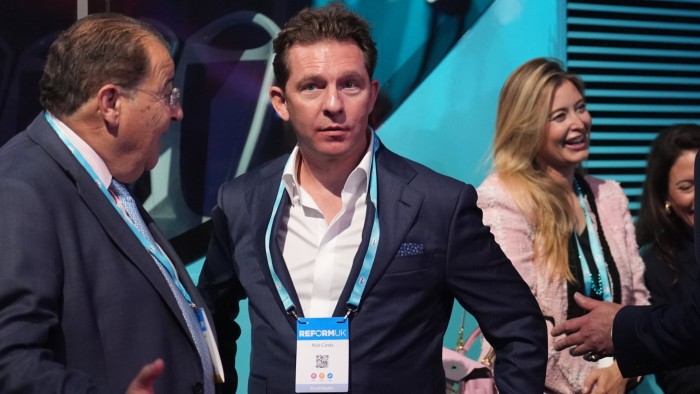 Reform UK treasurer Nick Candy’s start-up fund lost £100mn over a decade