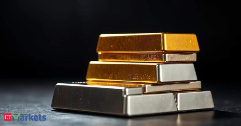 Gold slips Rs 300 to Rs 98,600/10 g, silver plunges Rs 1,000 amid weak global cues