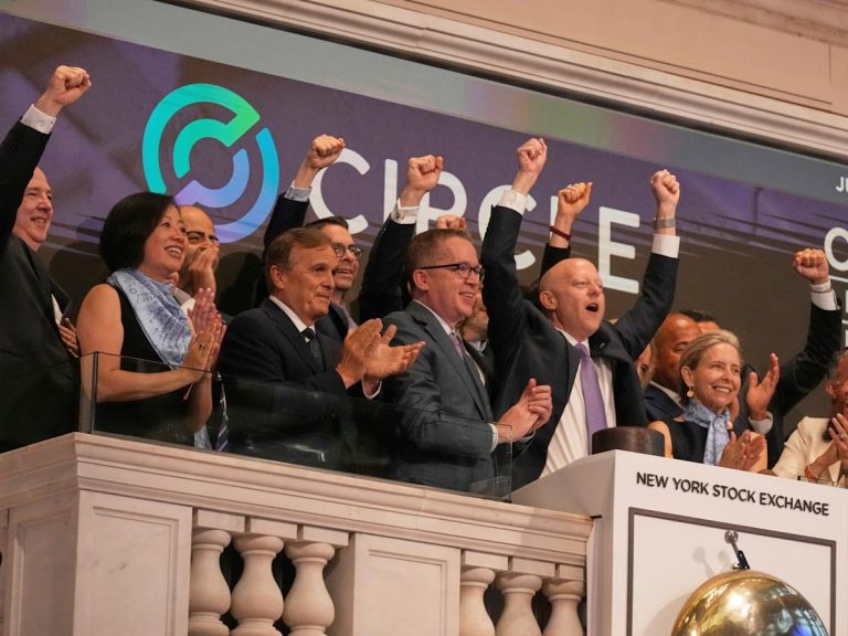 Stablecoin bigwig Circle soars in debut on the New York Stock Exchange