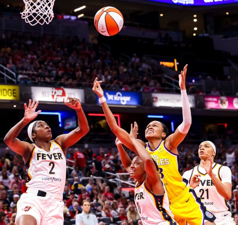 Fever, without Caitlin Clark, stumble late in loss to Sparks