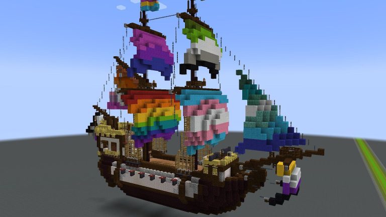 Minecraft fan celebrates Pride month with queer-themed ship build