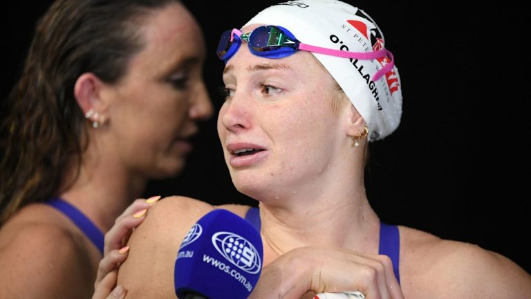 Mollie O’Callaghan breaks down in tears in Nine interview; Lani Pallister second in women’s 200m freestyle final