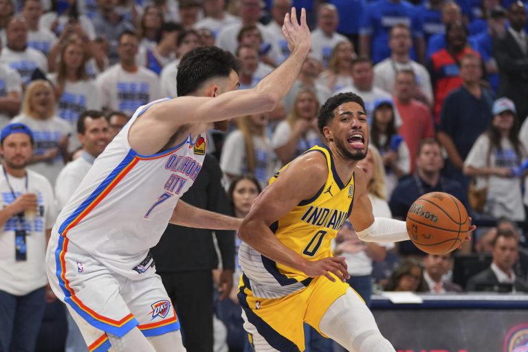 Pacers’ Haliburton plays through leg injury in Game 5