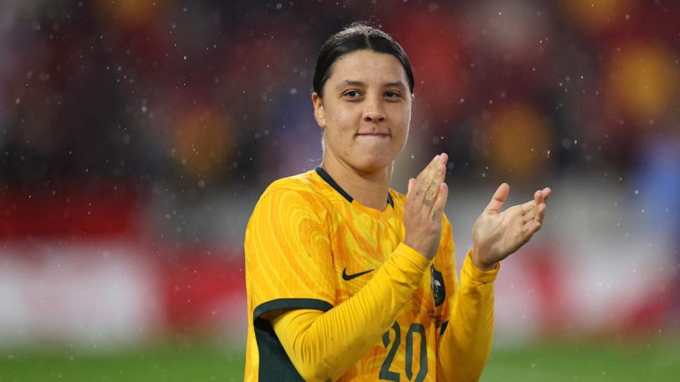 Sam Kerr links up with Matildas in pleasant training surprise as mystery still surrounds her return to the pitch