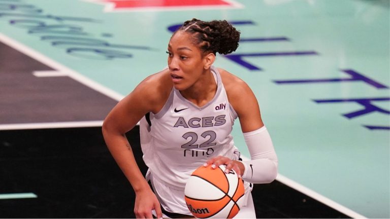 Aces centre A’ja Wilson out vs. Wings, placed in concussion protocol