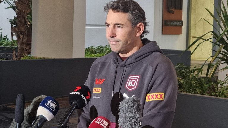 Billy Slater apology press conference, Queensland coach’s Paul Green reference, Aaron Woods reply, Maroons legend called ‘grub’ by Blues great