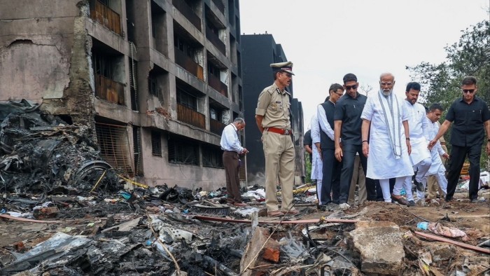 Narendra Modi visits Air India crash site as investigation gets under way