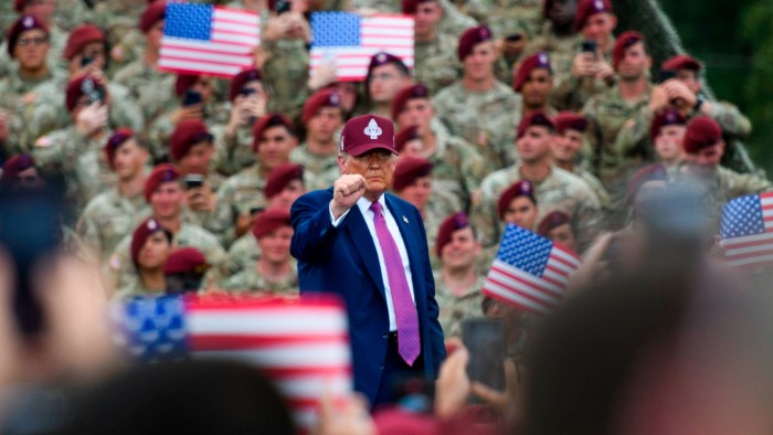 Donald Trump’s show of military might prompts fears of over-reach