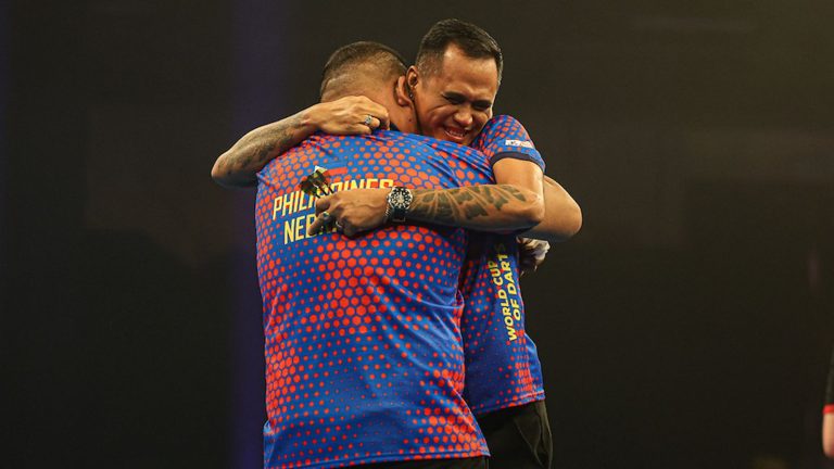 World Cup of Darts: Philippines shock Belgium as England pair Luke Littler and Luke Humphries draw Germany | Darts News