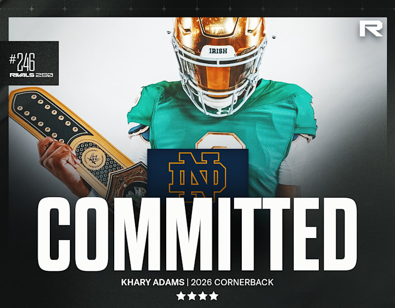 Rivals250 2026 CB Khary Adams commits to Notre Dame