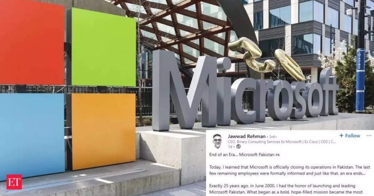 Microsoft shuts down Pakistan operations after 25 years, claims founding CEO; Ex-Pak President calls it a troubling sign for economy