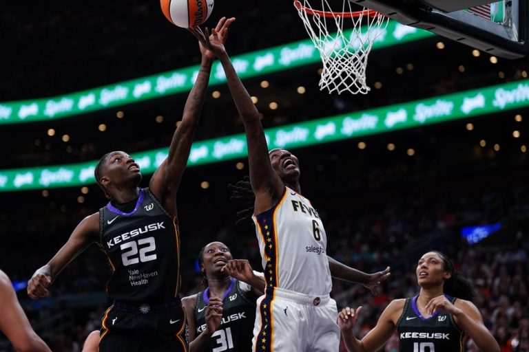 Fever handle Sun in Boston; Caitlin Clark (groin) exits late