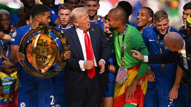 Football news 2025 | Donald Trump on stage for Chelsea trophy life; Club World Cup; Cole Palmer comments