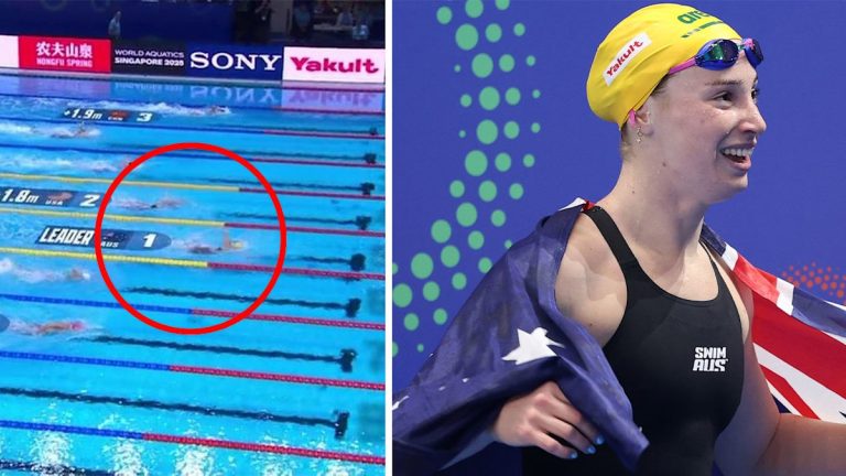 Australia’s Mollie O’Callaghan wins gold in women’s 200m freestyle in Singapore; Jamie Perkins seventh