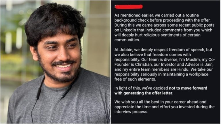 ‘Comments that were derogatory towards…’: Startup cancels candidate’s job offer after background verification, sparks debate