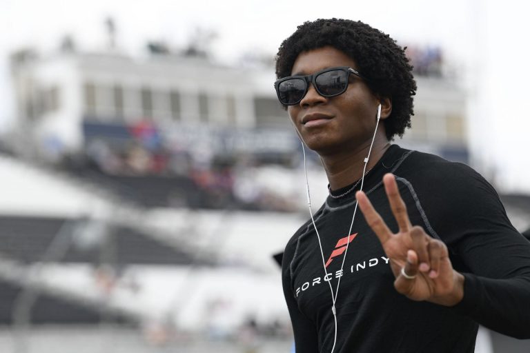 Idolizing Lewis Hamilton, Myles Rowe becomes first Black driver to win race in IndyCar’s junior series Indy NXT