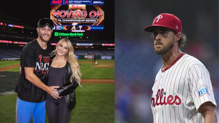 Zack Wheeler’s wife Dominique reacts to Phillies pitcher Aaron Nola’s major MLB achievement