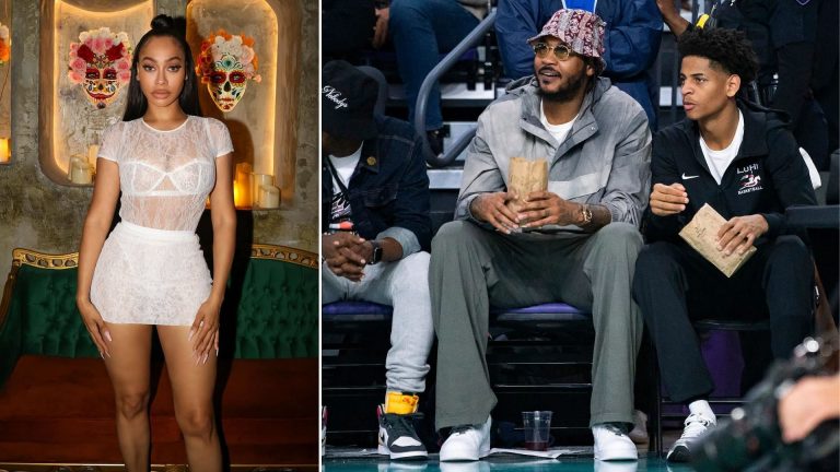 Carmelo Anthony and La La express parental pride as their son Kiyan flaunts sleek all-black look