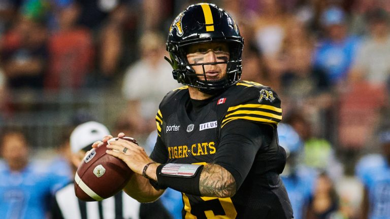 Tiger-Cats’ Bo Levi Mitchell hits 40,000 passing yards in win over Argos