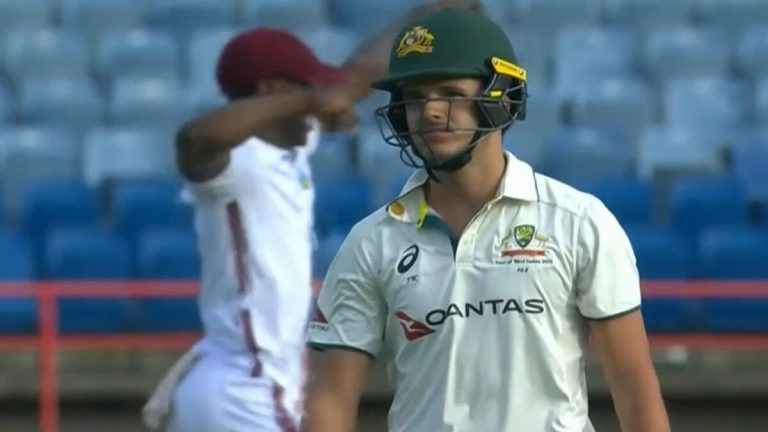 Pressure mounts on Konstas after latest failure as Windies’ twin strikes leave Aussies in sticky situation
