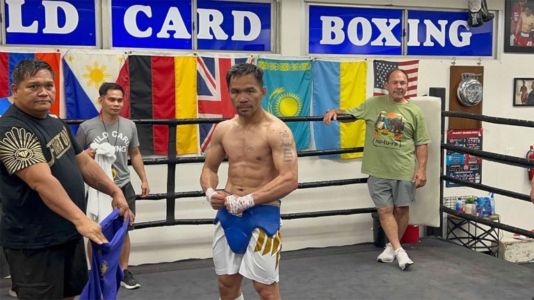 As always, Pacquiao refuses to ease up on training