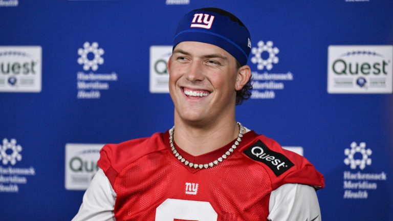 Giants rookie QB Jaxson Dart shares advice he got from Eli Manning