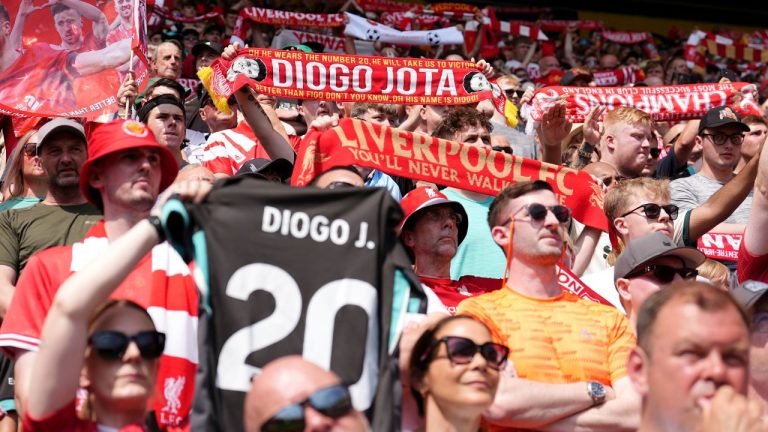 Liverpool players, fans pay tribute to Jota in first game since forward’s death