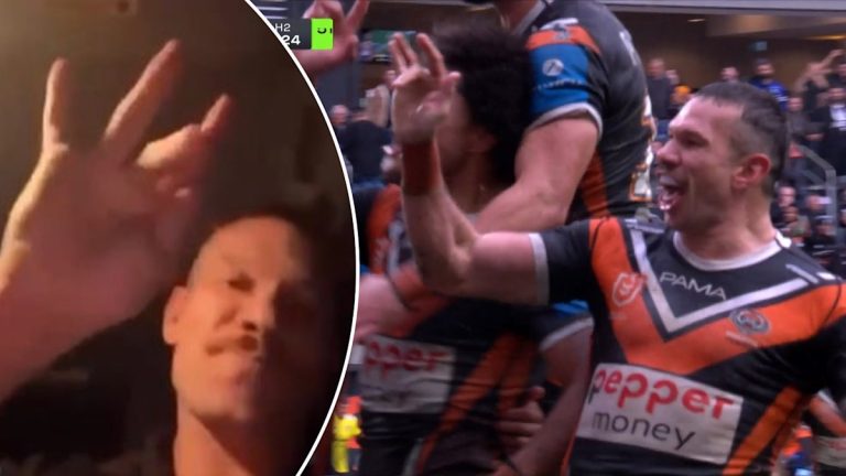 NRL news 2025, Wests Tigers players Khod hand gesture try celebration vs Bulldogs, video, Brent Naden and Fainu brothers warned by NRL