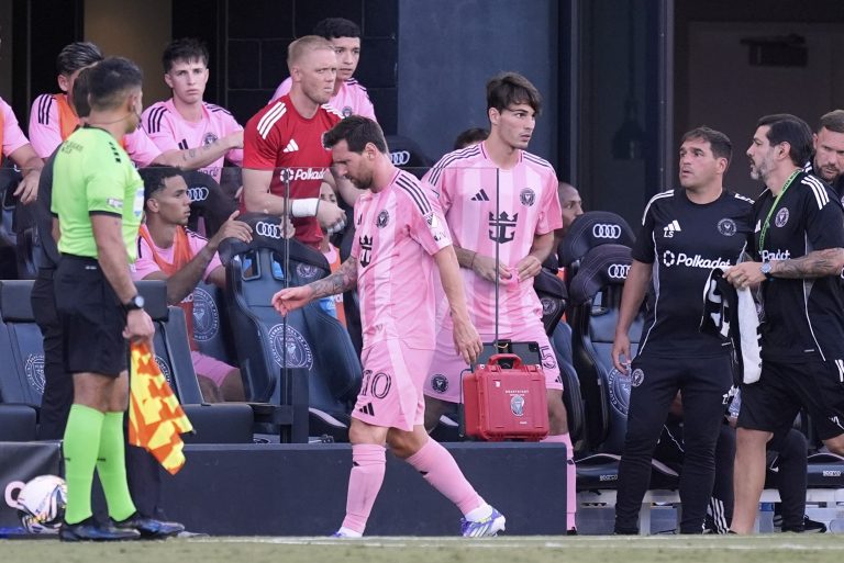 Messi exits Inter Miami win with apparent hamstring injury