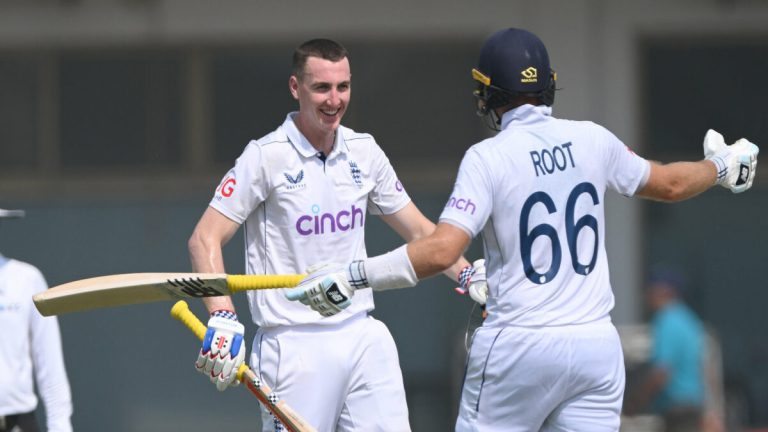 Brook and Root blast England to the verge of victory before late downpour leaves Test on knife edge