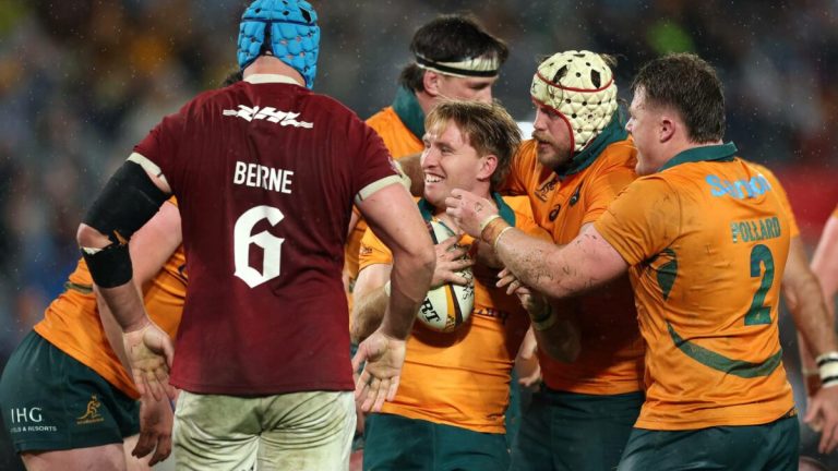 Wallabies avoid whitewash after stunning Lions on wet and wild Sydney night in statement victory