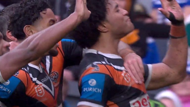 Bulldogs contact NRL to report Tigers’ offensive post-try gesture aimed at their supporters